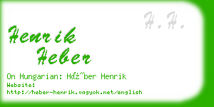 henrik heber business card